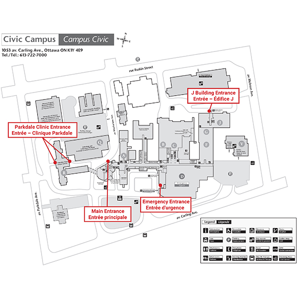 Plan du campus Civic