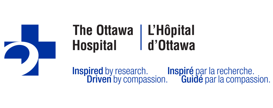 Logo de L'Hôpital d'Ottawa: Inspir&eacute; par la recherche. Guid&eacute; par la compassion. | Inspired by research. Driven by compassion.